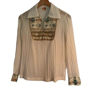 Vintage Breezy of California 70s pullover shirt size M